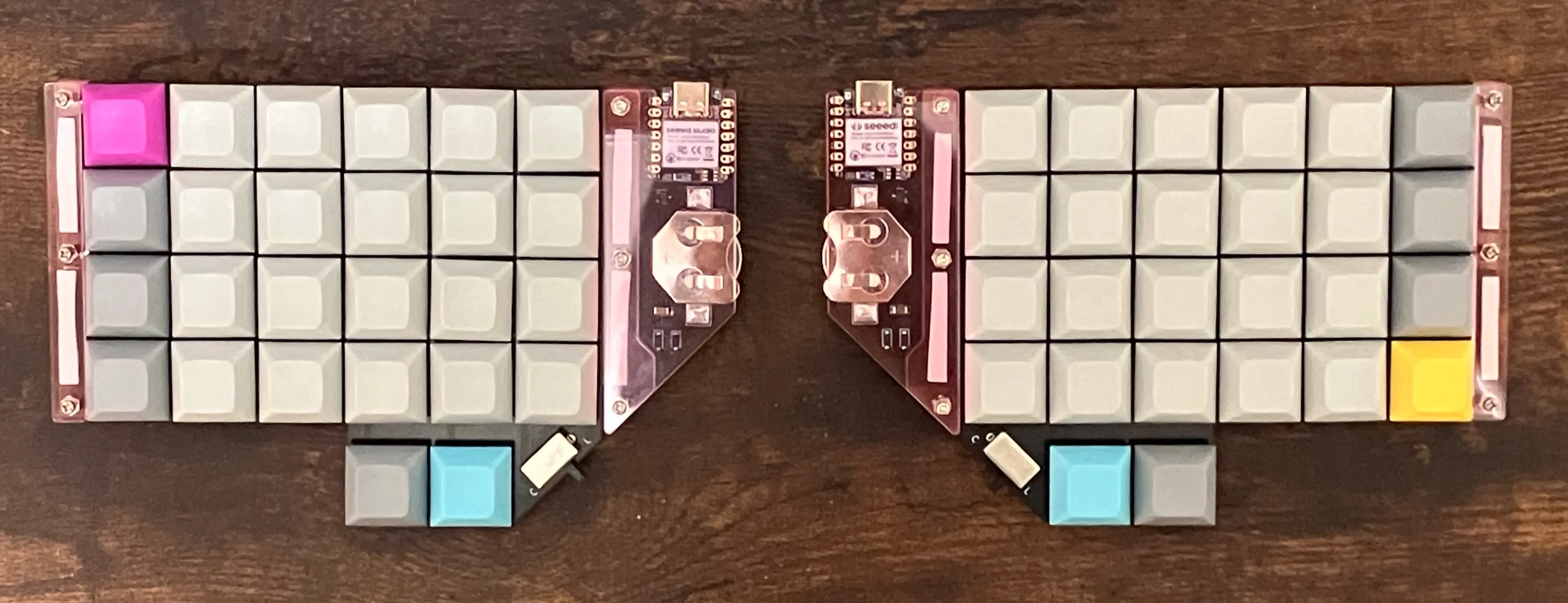 完成したキーボード
